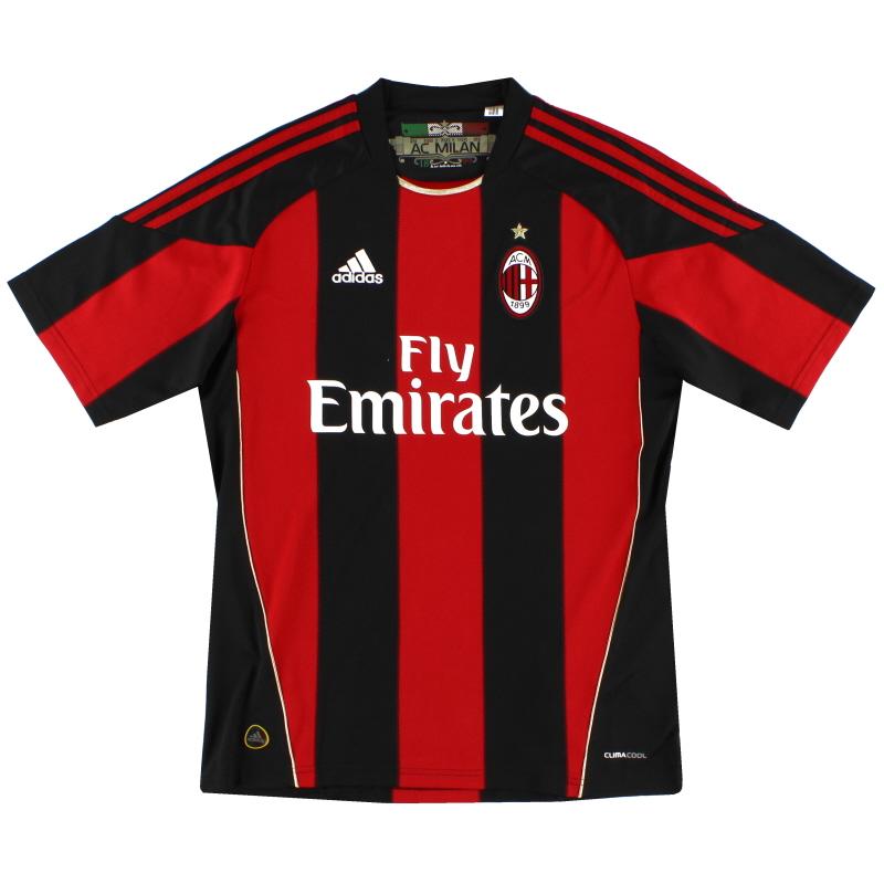 Milan Home Retrô 2010/2011 Adidas - Vermelha e Preta
