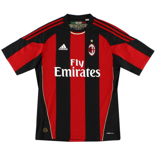Milan Home Retrô 2010/2011 Adidas - Vermelha e Preta