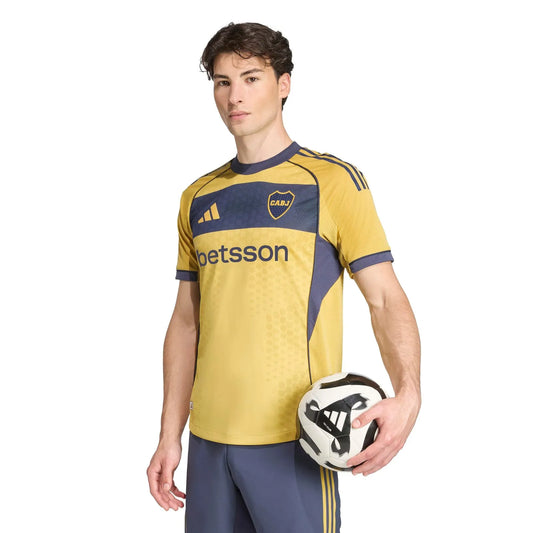 Boca Jrs Away 25/26 Jogador Masculino Adidas - Dourada