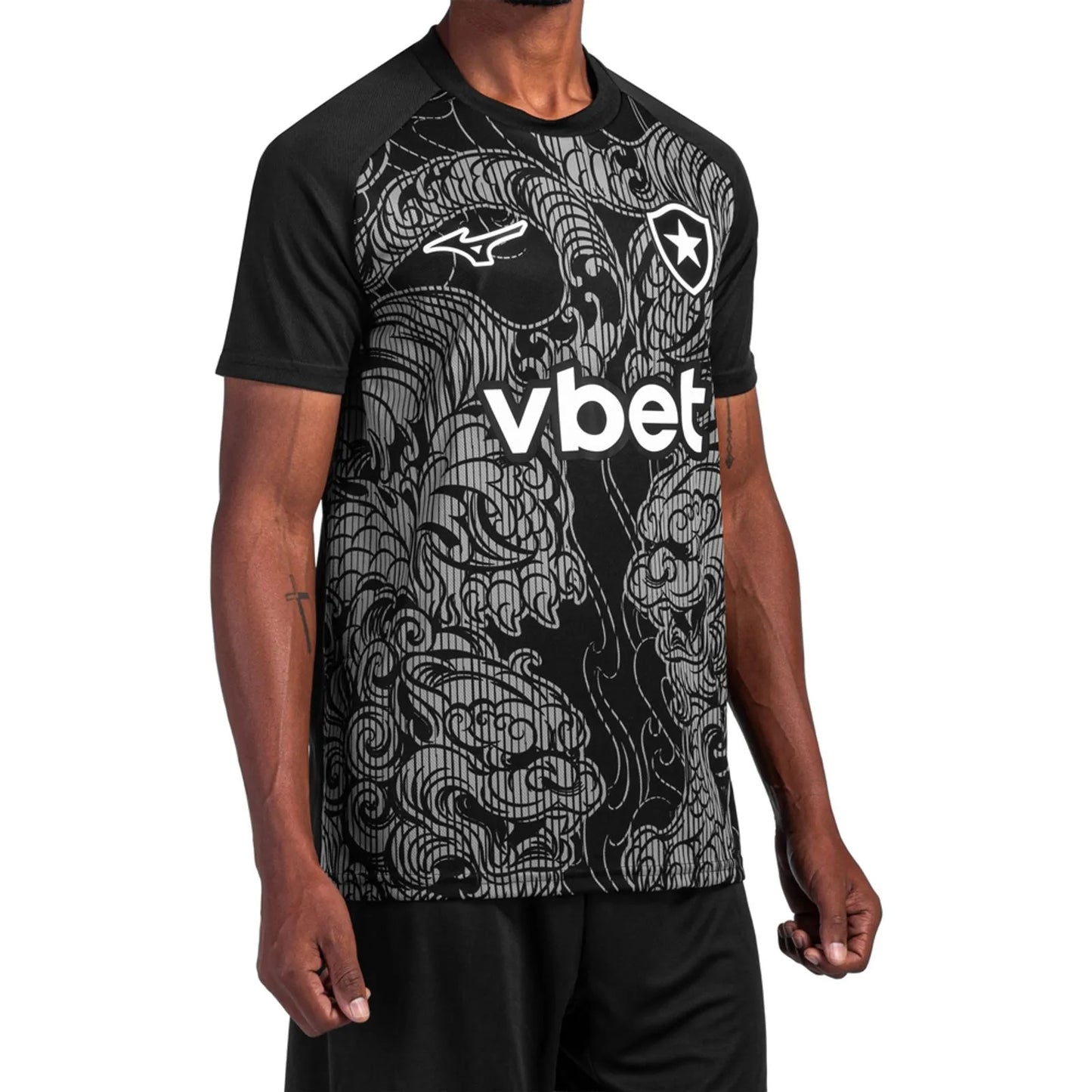 Botafogo Pré Jogo 26/27 Torcedor Mizumo Masculino - Cinza e Preta