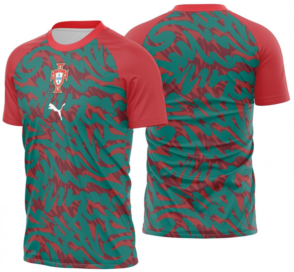 Portugal Pré Jogo 26/27 Masculina Torcedor Puma - Vermelho e Verde