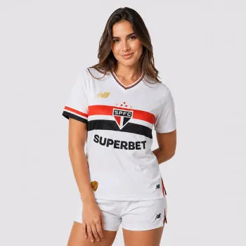 São Paulo Home 25/26 New Balance Feminina - Branca