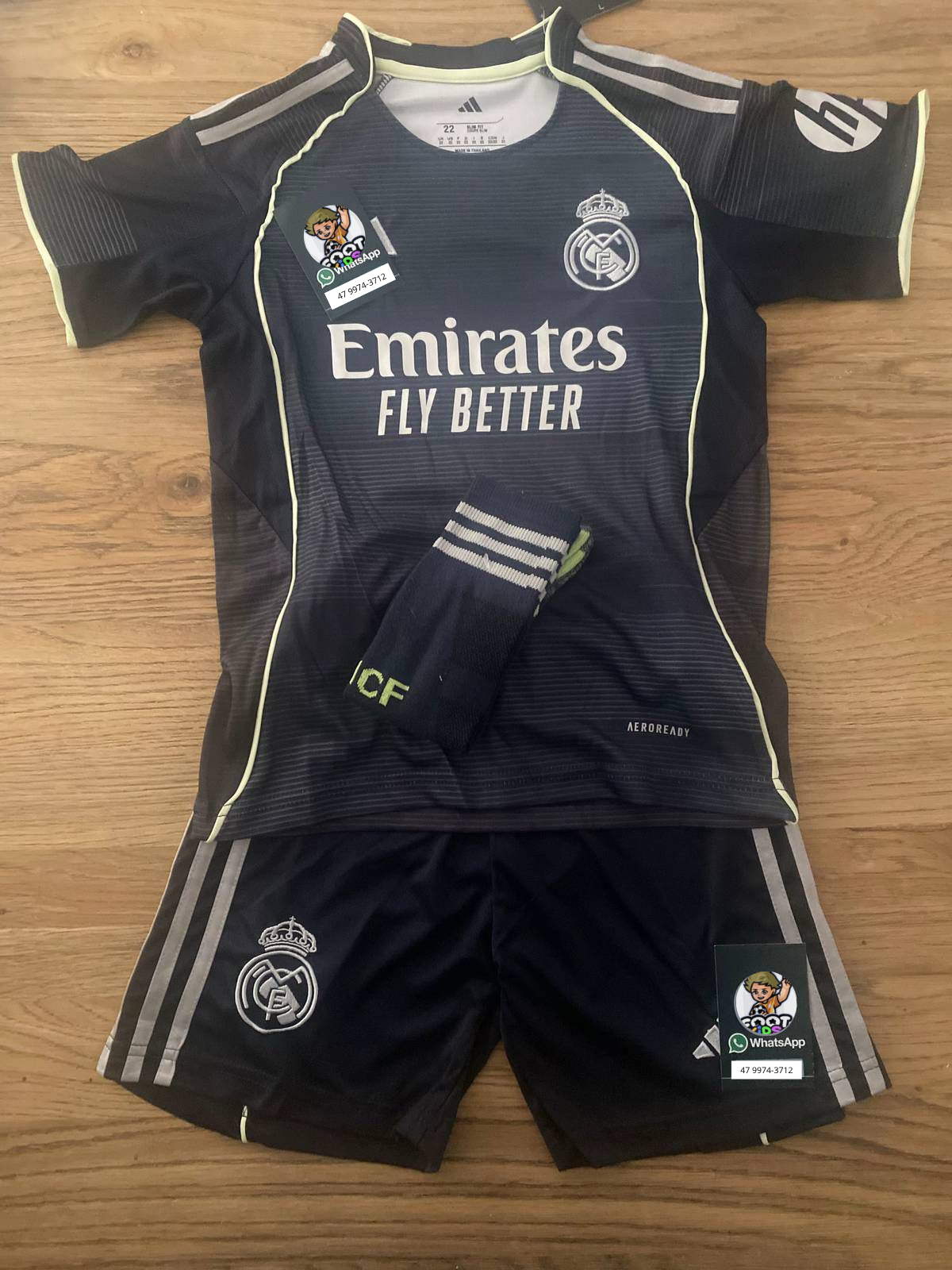 Kit Infantil Real Madrid Away 25/26 - Azul Escuro