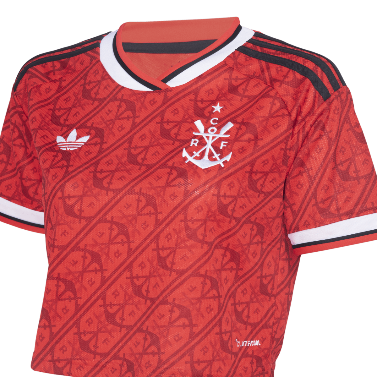 Flamengo Third 26/27 Cropped Adidas Torcedor Feminino - Vemelho