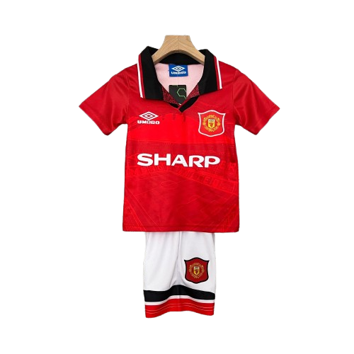 Kit infantil Manchester United Retrô Home 1994 . - Vermelho
