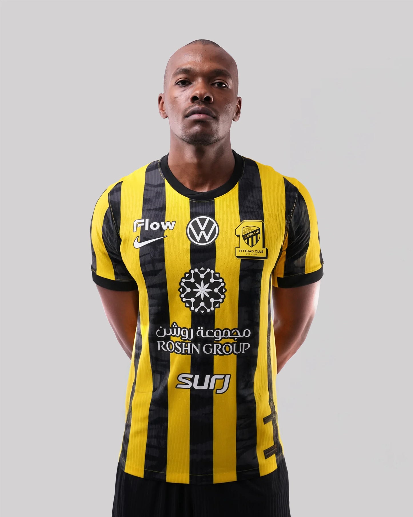 Al Ittihad Home 25/26 Jogador Nike - Amarelo e Preto