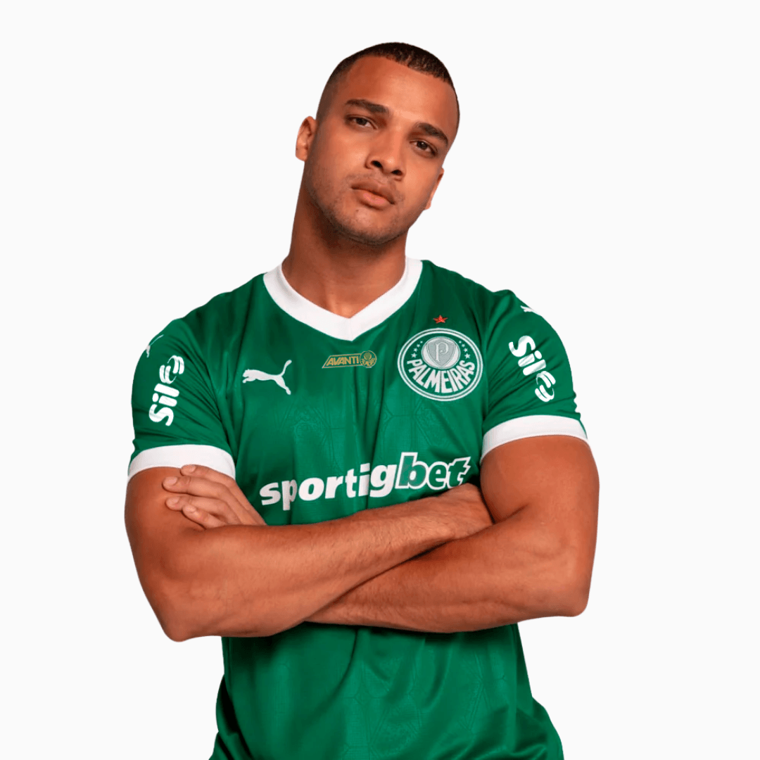 Palmeiras Home 25/26 Torcedor Com Patrocínios Puma Masculino - Verde