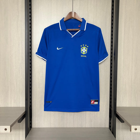 Brasil Away 1997 Retrô Nike - Azul