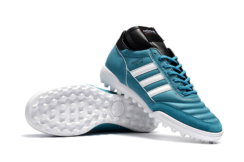 Chuteira Society Adidas Mundial Team Astro FG - Azul Turquesa