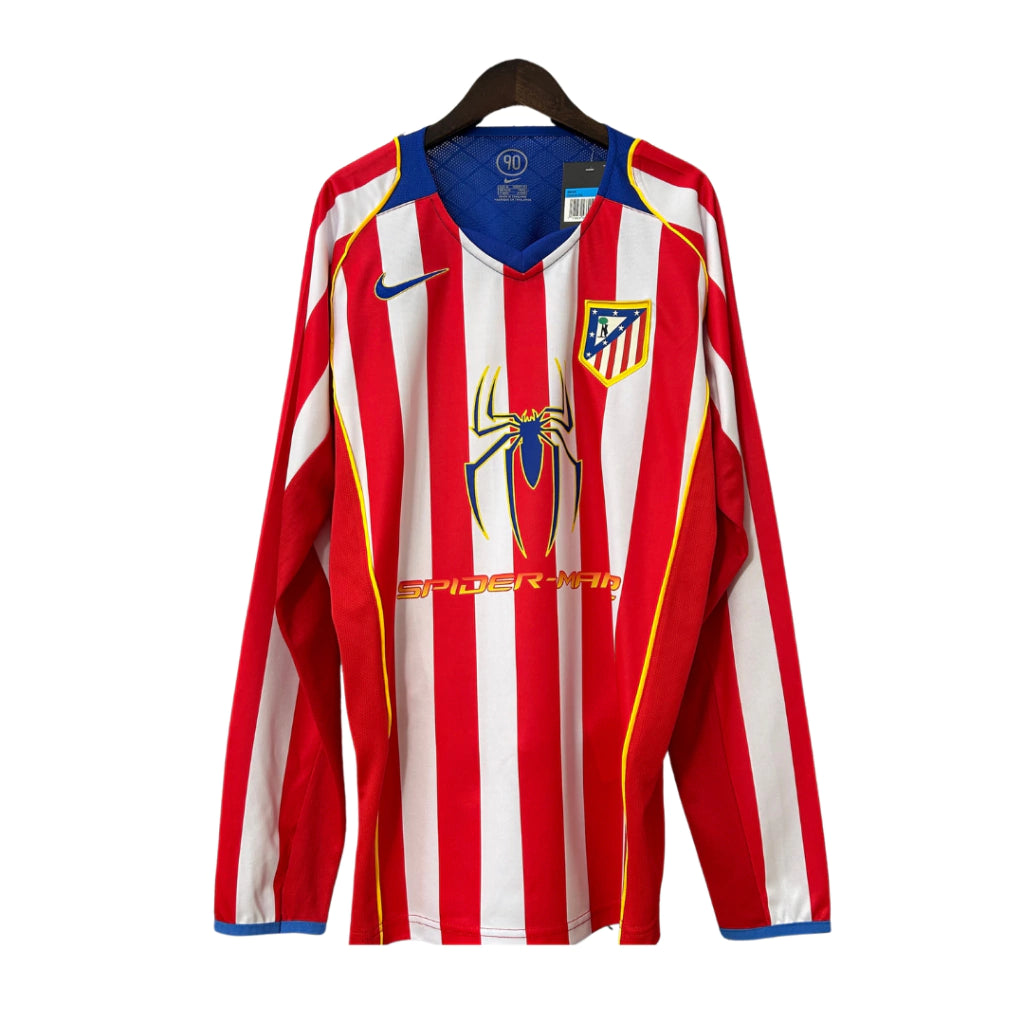 Atlético de Madrid Home Retrô Manga Longa 04/05 Nike - Branca e Vermelho