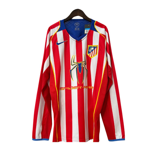 Atlético de Madrid Home Retrô Manga Longa 04/05 Nike - Branca e Vermelho