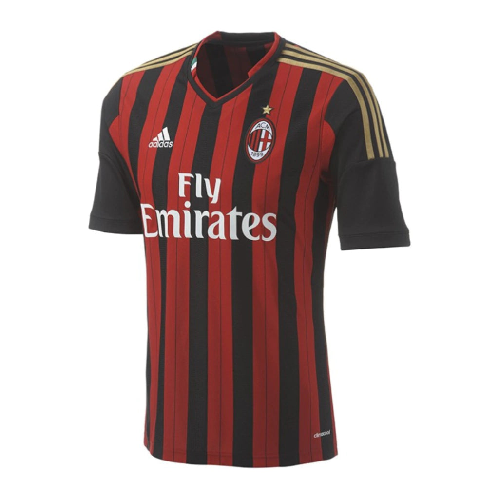 Milan Home Retrô 2013/2014 Adidas - Vermelha e Preta
