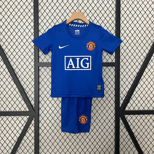 Kit infantil Manchester United Retrô Away 2009 . - Azul