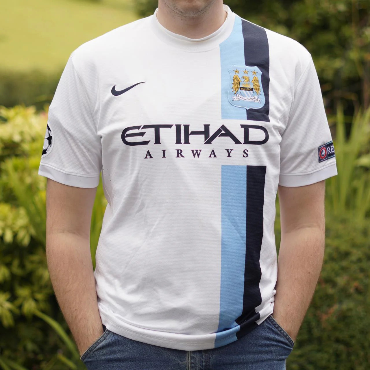 Manchester City Away Retro 13/14 Nike - Branca