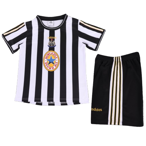 Kit infantil NewCastle Retrô Home 97/98  - Preto e Branco