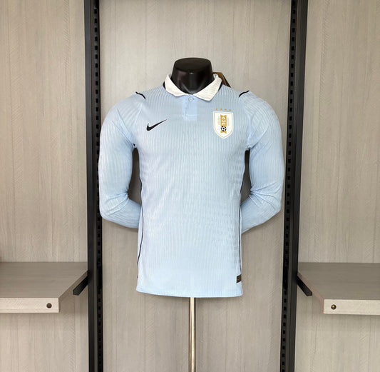 Uruguai Home Manga Longa 26/27 Masculino Jogador Nike - Azul
