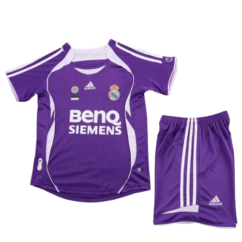 Kit Infantil Real Madrid Third Retrô 05/06 - Roxo