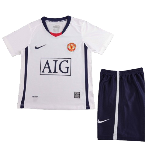 Kit infantil Manchester United Retrô Third 2009 - Branco