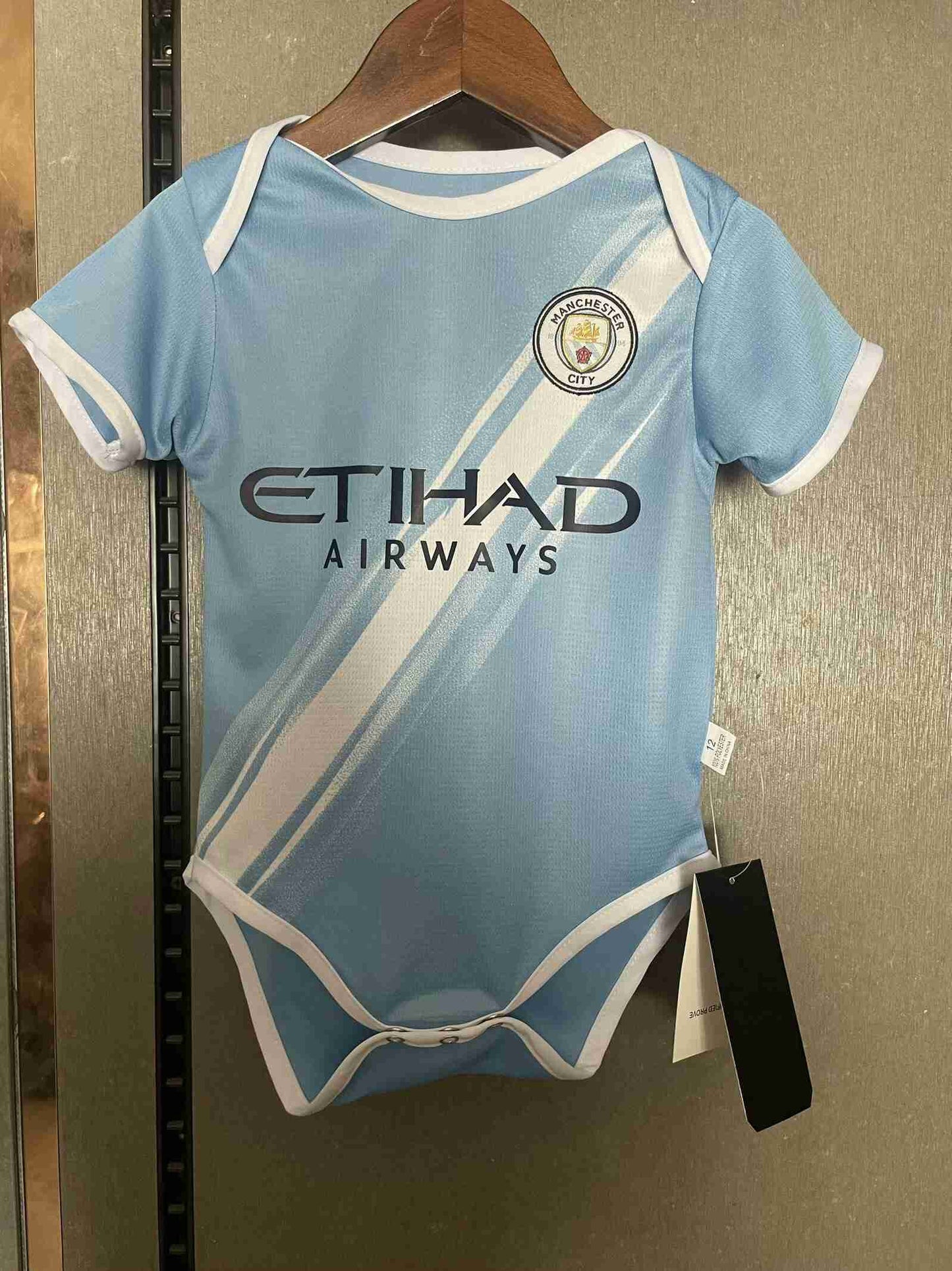 Body Bebê Infantil Manchester City Home 25/26  - Azul Claro