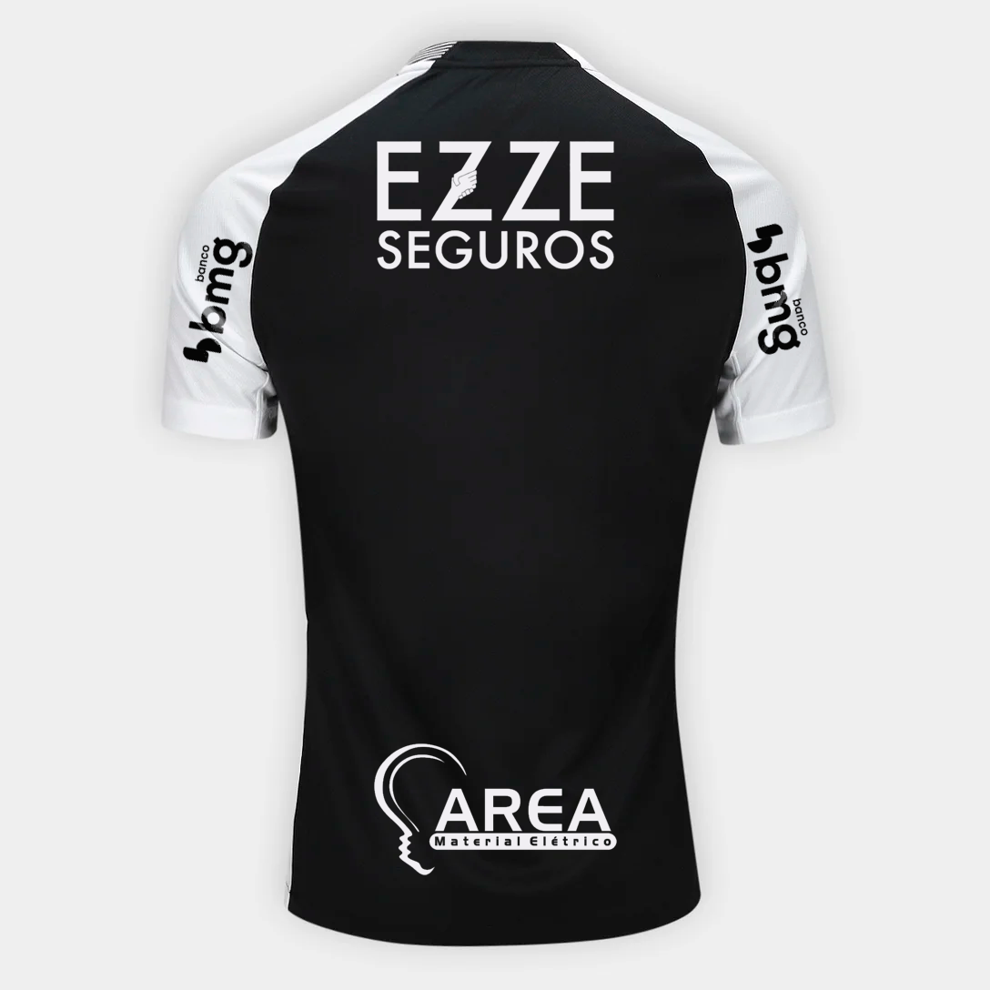 Corinthians Away 25/26 Torcedor Com Patrocínios Nike Masculino - Preta e Branca