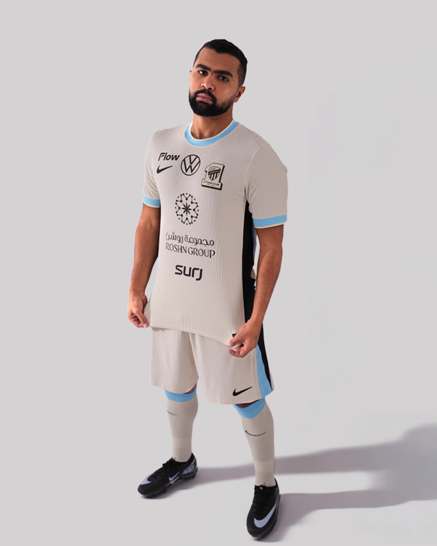 Al Ittihad Away 25/26 Jogador Nike - Bege