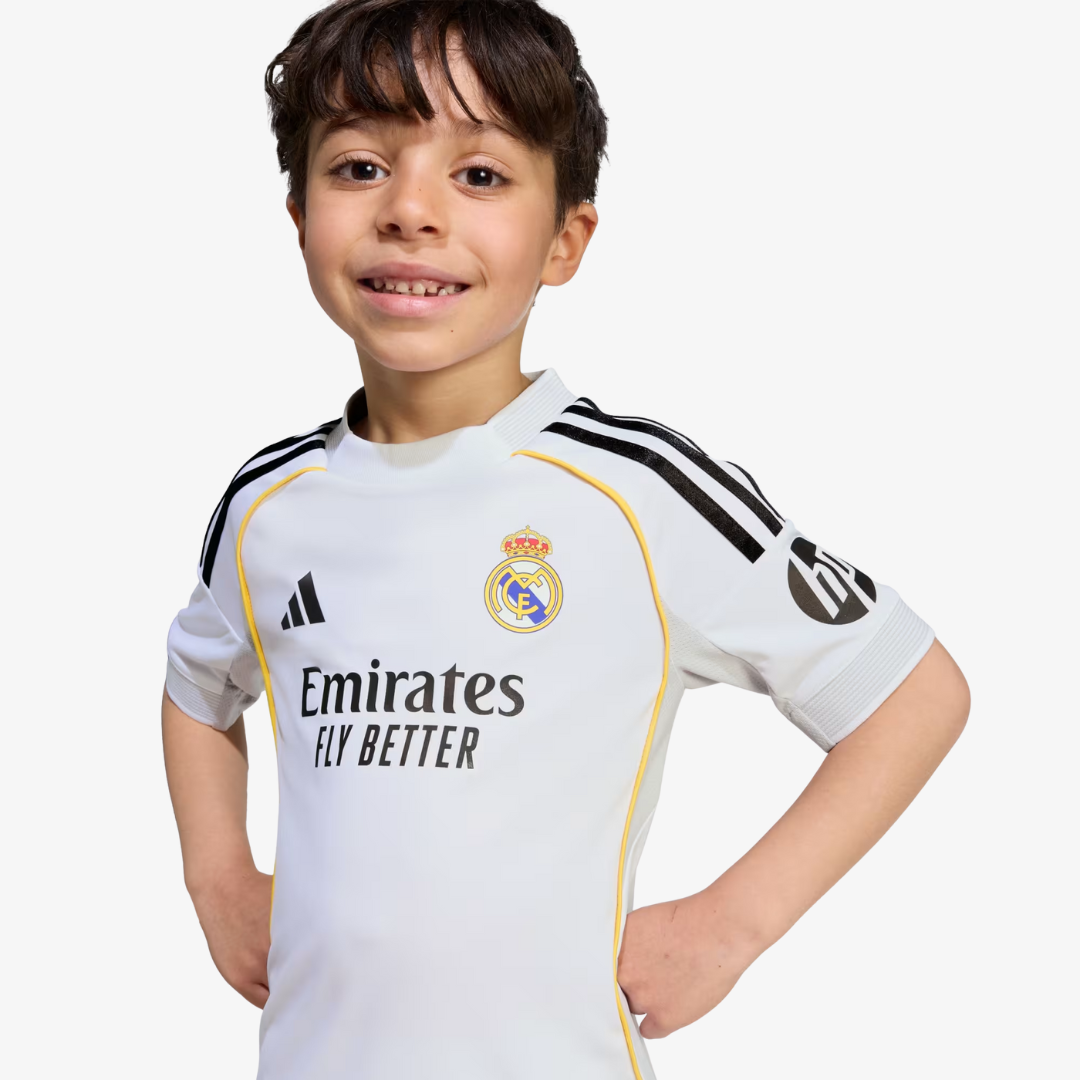 Kit Infantil Real Madrid Home 25/26 - Branca