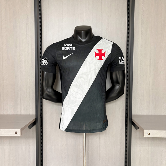 Vasco Home 26/27 Jogador Com Patrocínios Nike - Preta e Branca