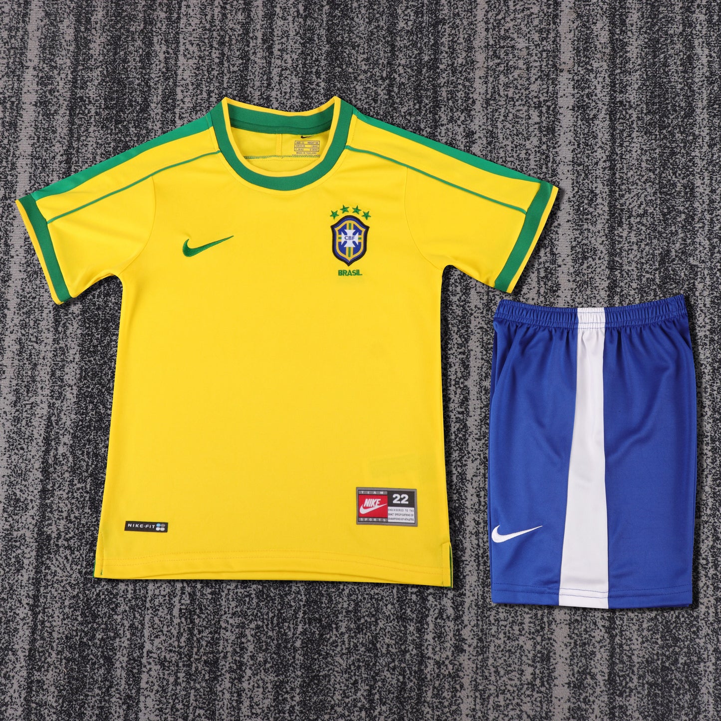Kit Infantil Brasil Retro Home 1998 - Amarela