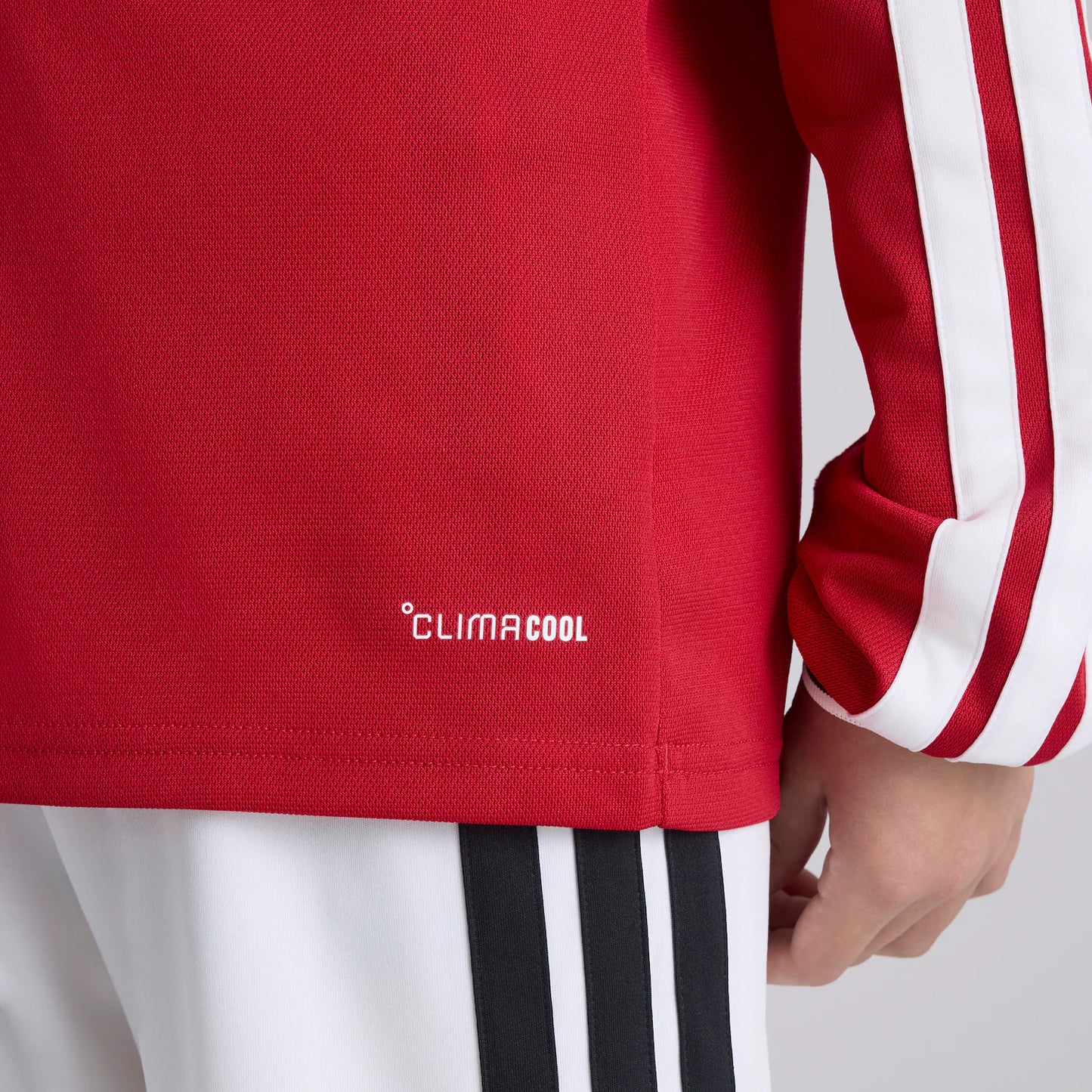 Kit infantil Manchester United Home 26/27 Manga Longa  - Vermelho