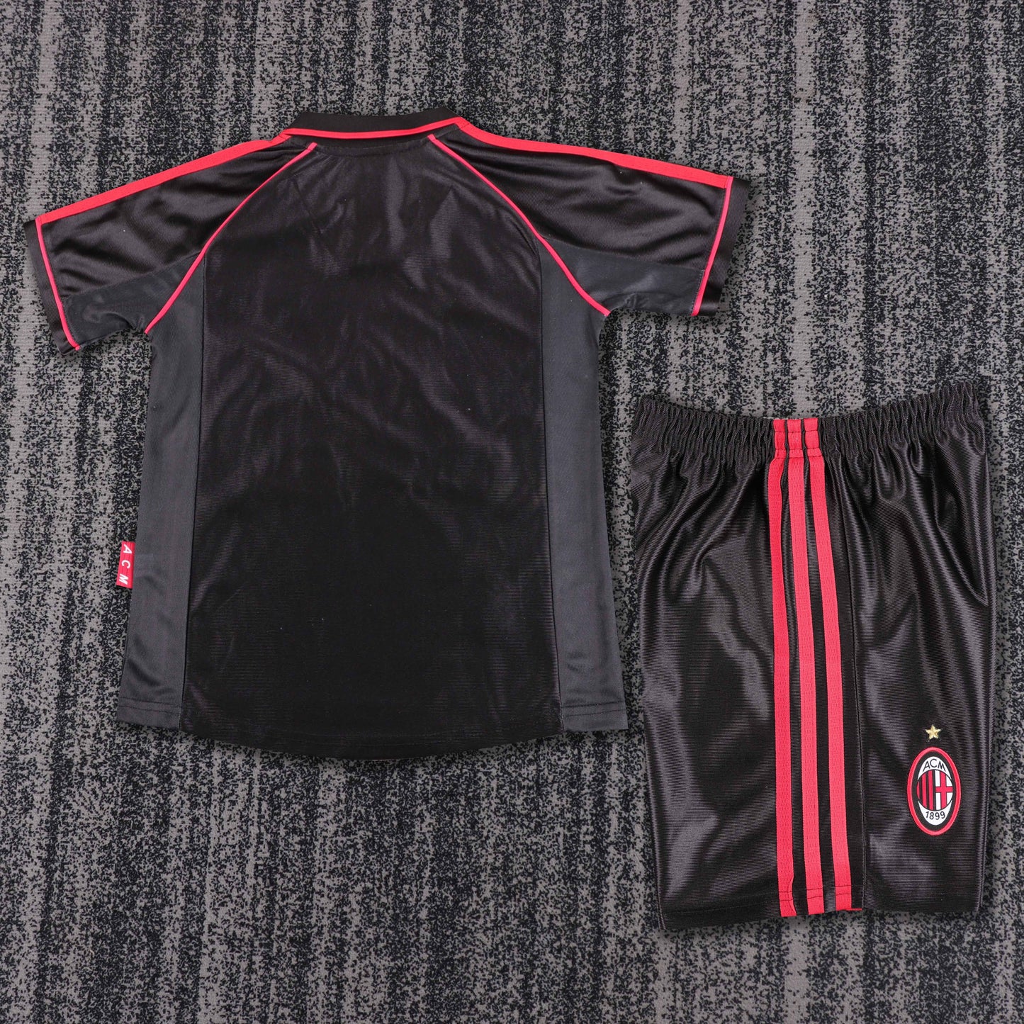 Kit Infantil Milan Away Retrô 98/99  - Preto