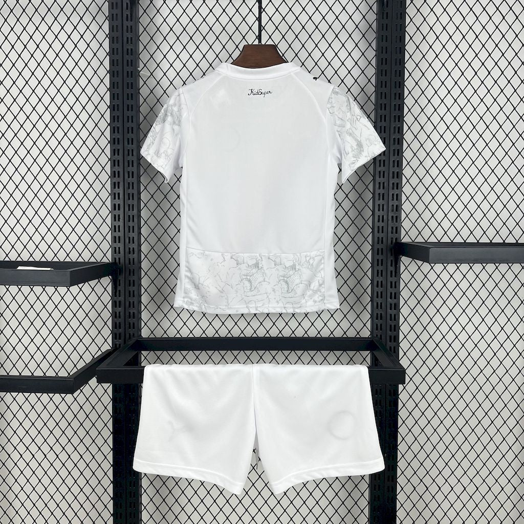 Kit Infantil Manchester City Away 25/26  - Branco