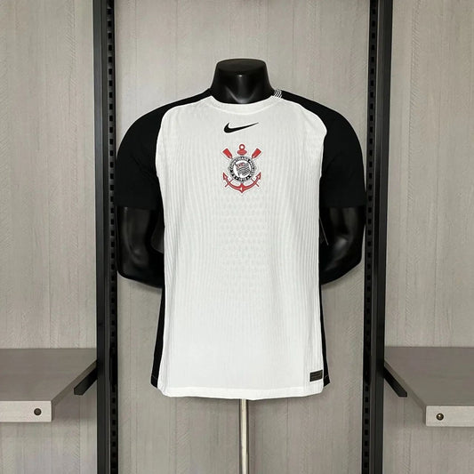 Corinthians Home 25/26 Jogador Nike Masculino - Branca e Preta
