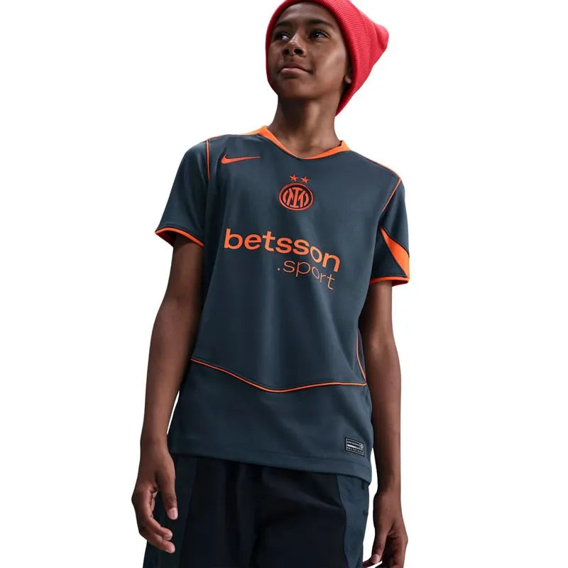 Kit Infantil Inter de Milão Third 25/26  - Azul Escuro e Laranja