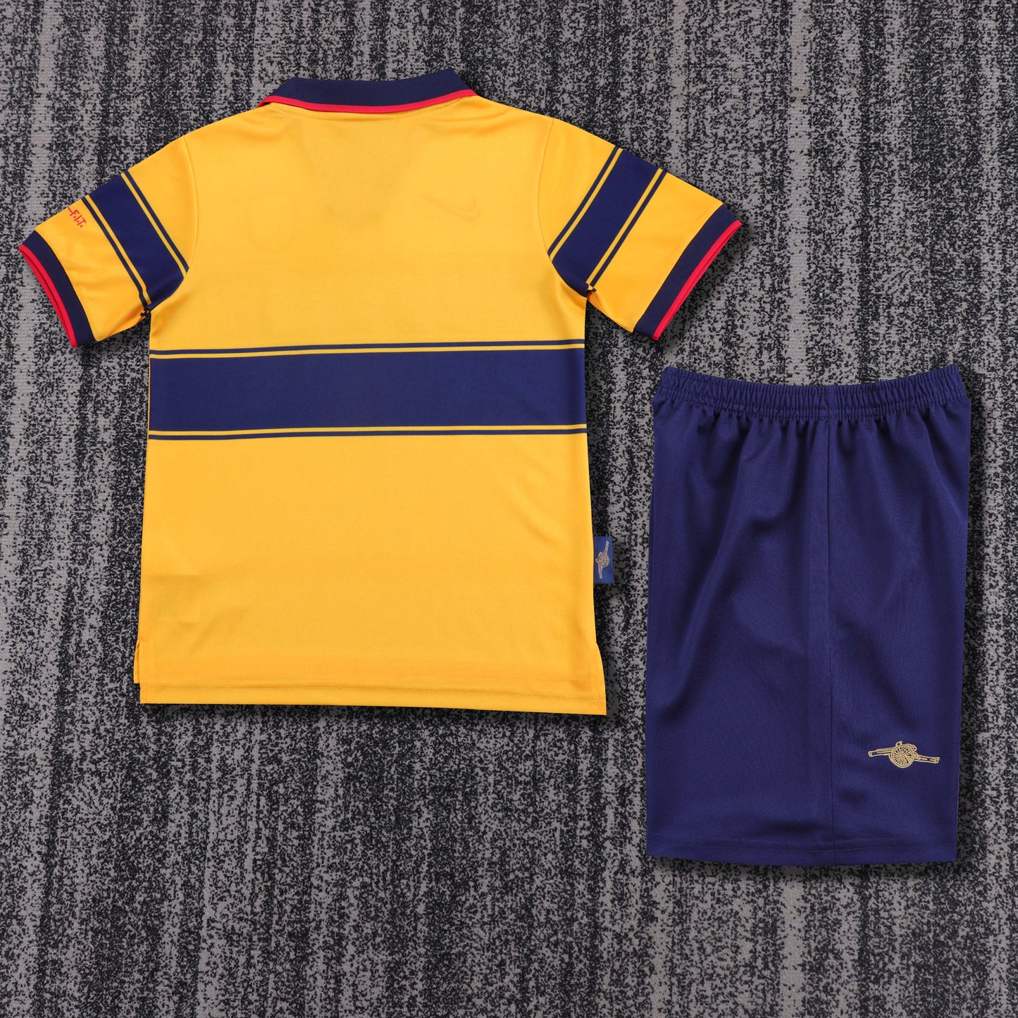 Kit Infantil Arsenal Away Retrô 97/98 - Amarelo