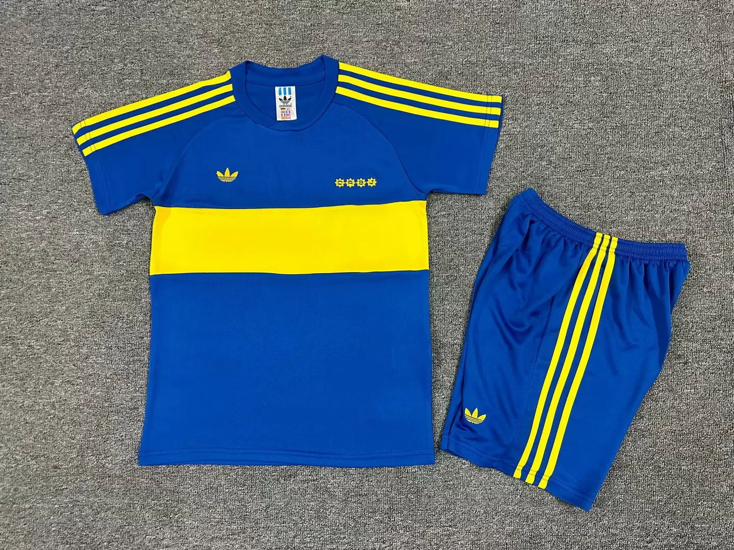 Kit Infantil Boca Jrs Away Retro 1981  - Azul