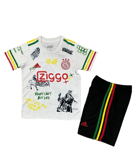 Kit Infantil Ajax Edição Especial Bob Marley 25/26  - Branco