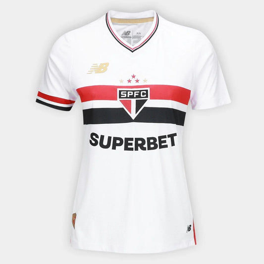São Paulo Home 25/26 New Balance Feminina - Branca