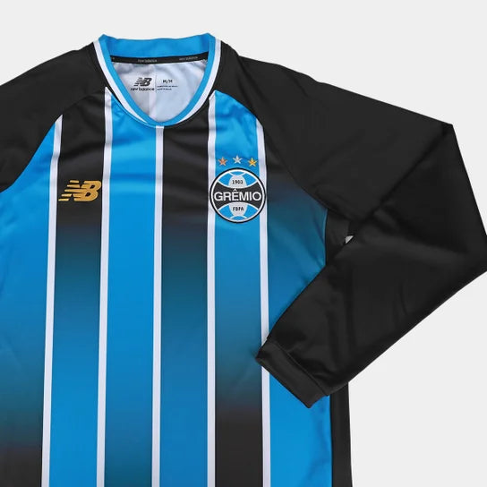 Grêmio Home Manga Longa 26/27 NB Torcedor  -  Tricolor