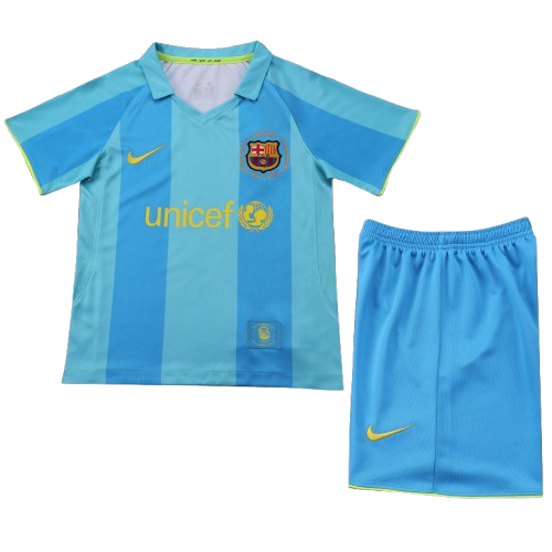 Kit Infantil Barcelona Away Retrô 06/07 - Azul