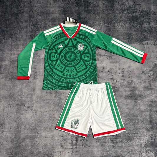Kit Infantil México Home Manga Longa 26/27  - Verde