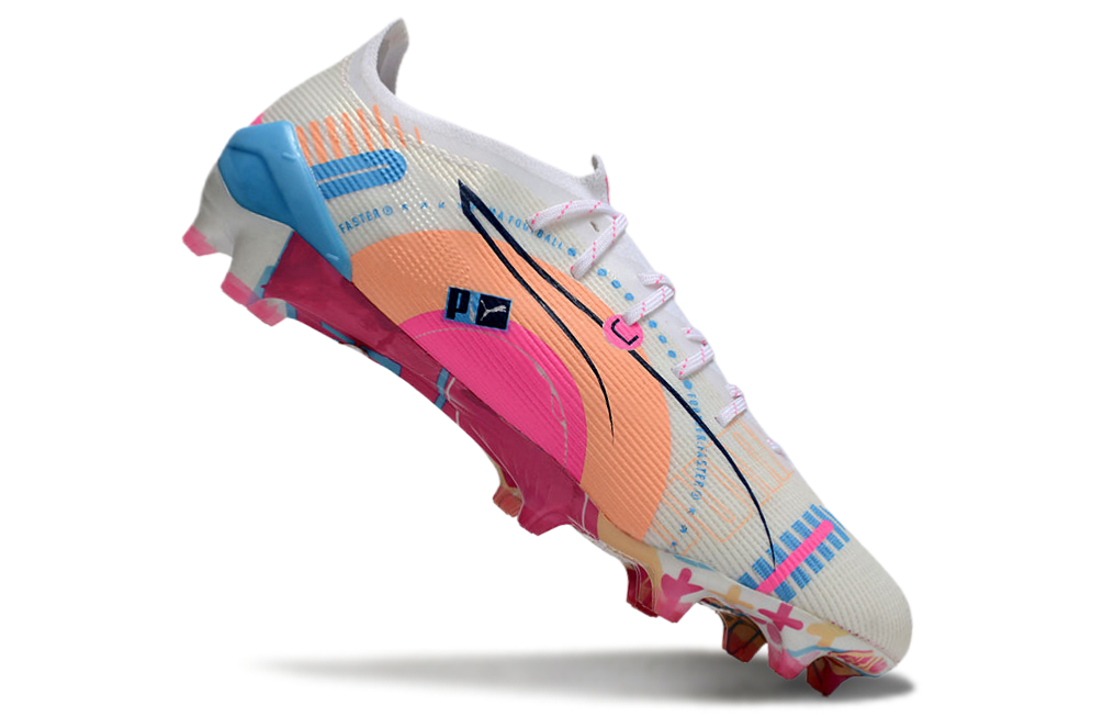Chuteira Society Puma Ultra Ultimate Match Pro - Colorida Bege