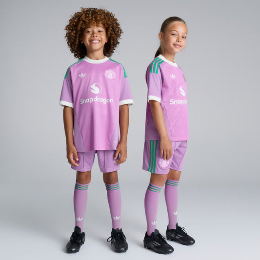 Kit infantil Manchester United Goleiro 26/27  - Rosa