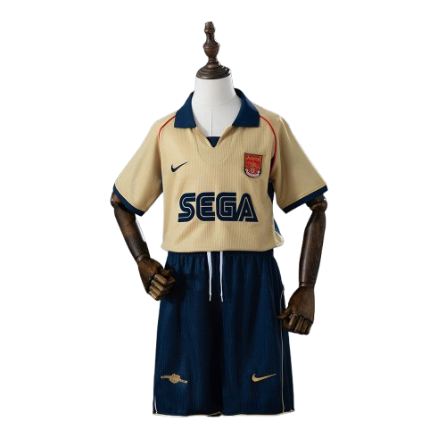 Kit Infantil Arsenal Away Retrô 00/01 - Marrom