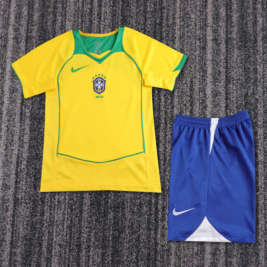 Kit Infantil Brasil Retro Home 2005 - Amarela