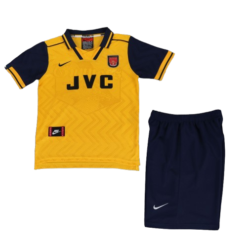 Kit Infantil Arsenal Away Retrô 96/97 - Amarelo