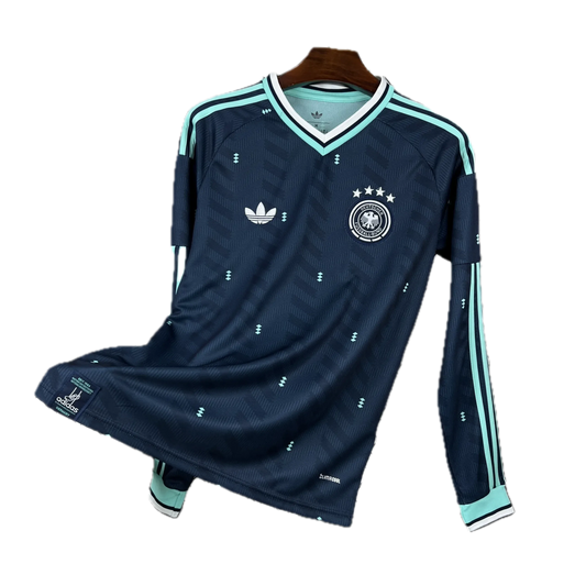 Alemanha Away Manga Longa 26/27 Torcedor Masculino Adidas - Azul Turquesa