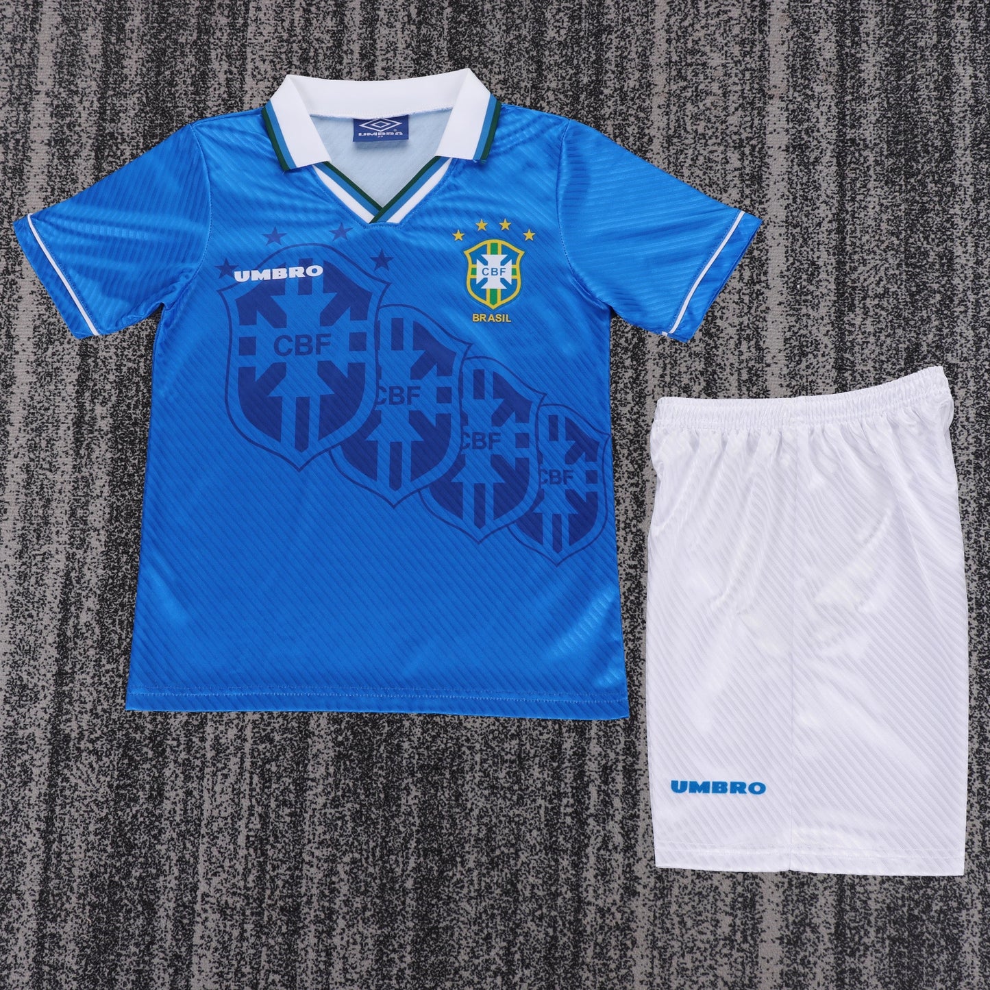 Kit Infantil Brasil Retro Away 1994 - Azul