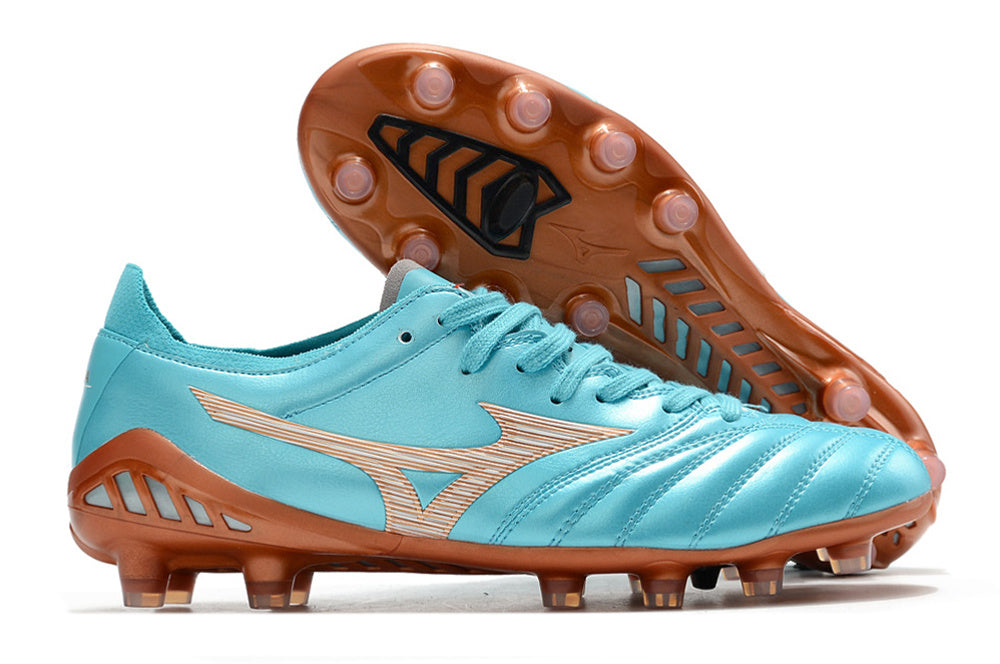 Chuteira Society Mizuno Morelia Neo 3 Japan FG - Azul Turquesa