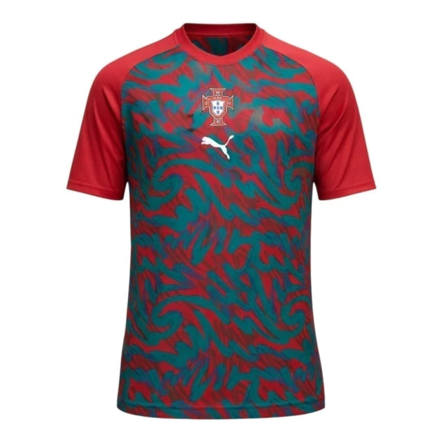 Portugal Pré Jogo 26/27 Masculina Torcedor Puma - Vermelho e Verde