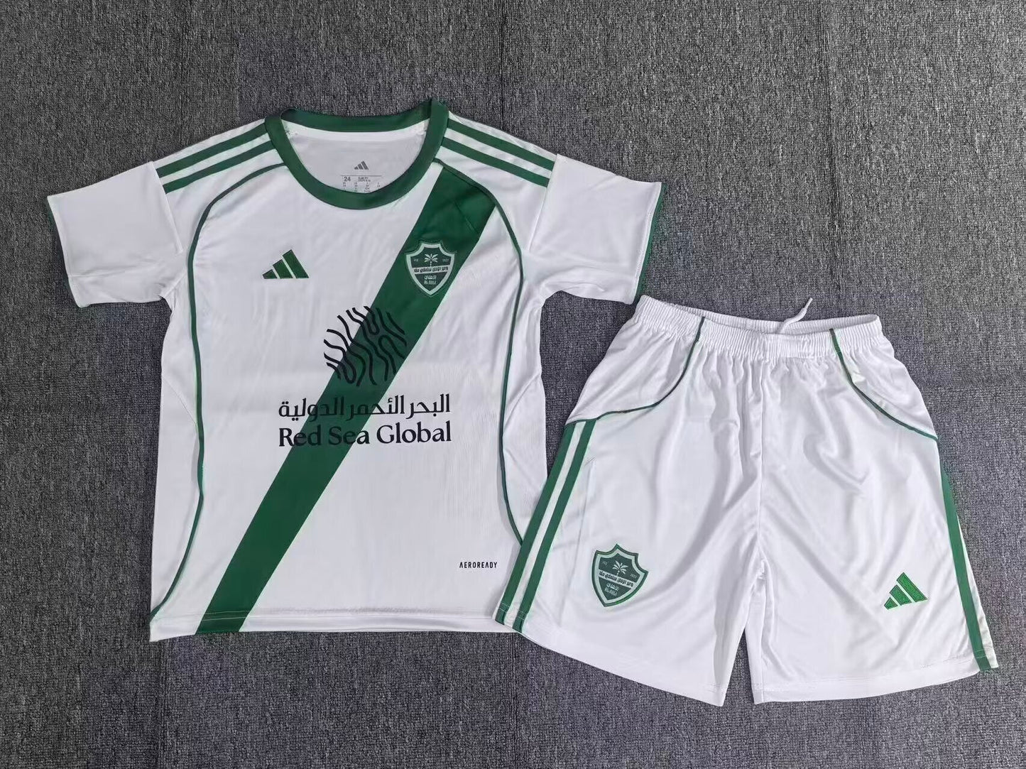 Kit Infantil Al Ahli Home 25/26 - Branco